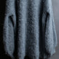 "Vintage drop shoulder shaggy knit pullover"