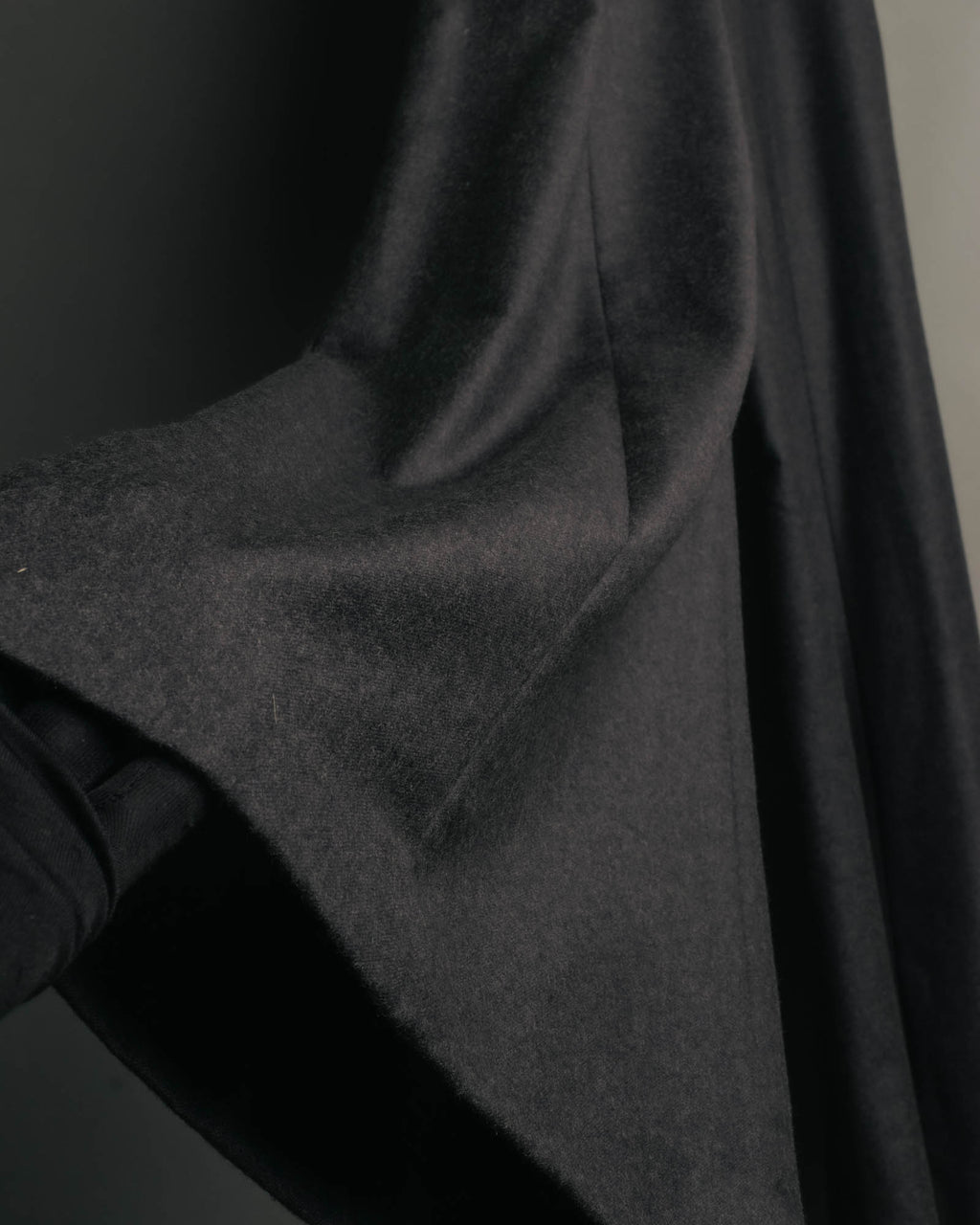-SPECIAL- "CHANEL" 00's Soft wool cashmere wide leg trousers