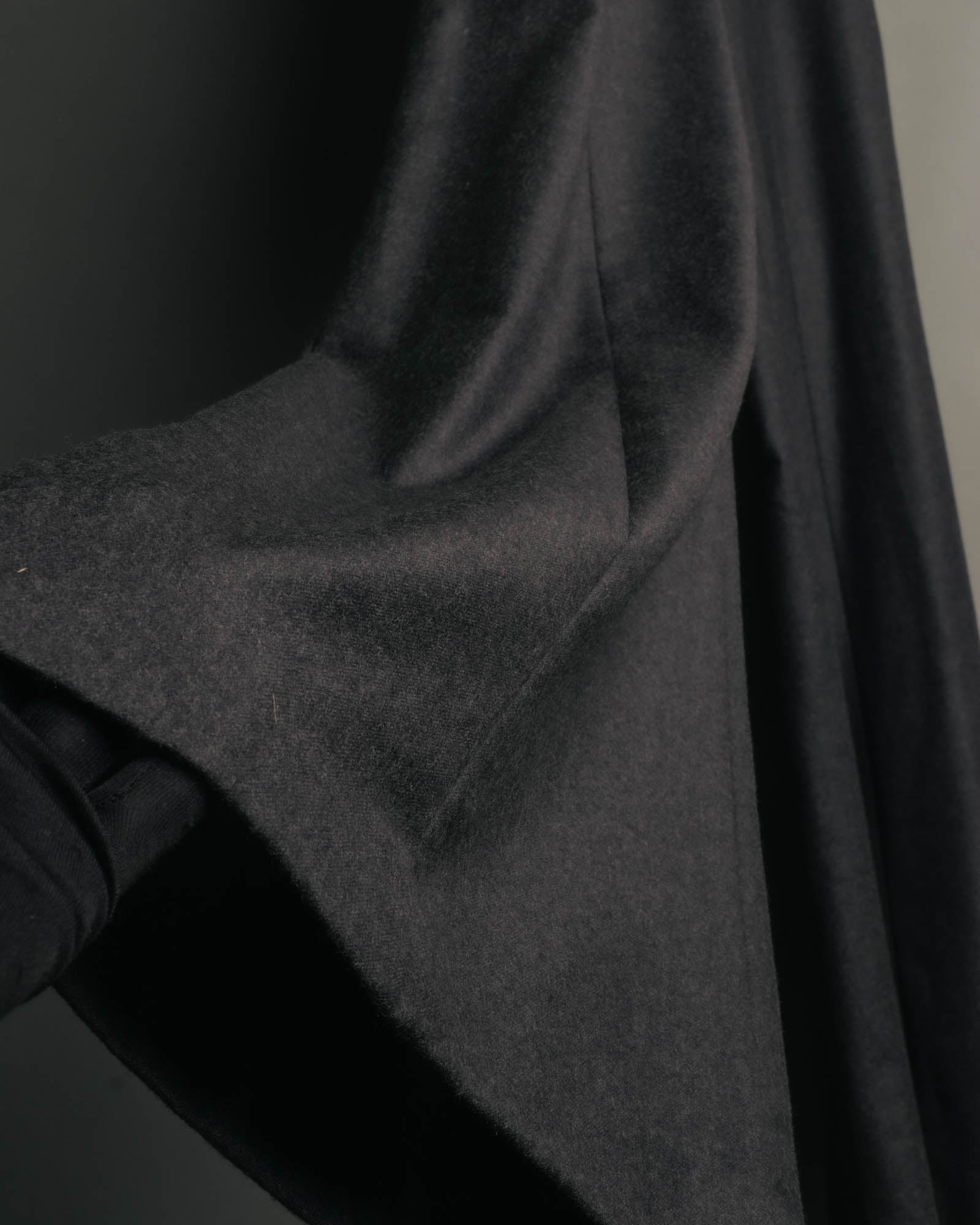 -SPECIAL- "CHANEL" 00's Soft wool cashmere wide leg trousers