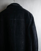 "VERSACE sport"
Stand collar double zipper suede blouson