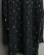 “GIANNI VERSACE” 80’s-90’s Couture polka dot lace shirt