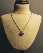"Christian Dior" 90's-00's Crystal cd logo pendant necklace