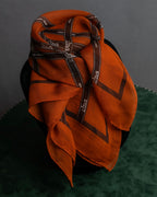 "HERMES" Logo engraved ribbon design scarf