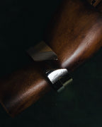 "LOEWE" 10’s Bicolor geometric open-cuff bangle