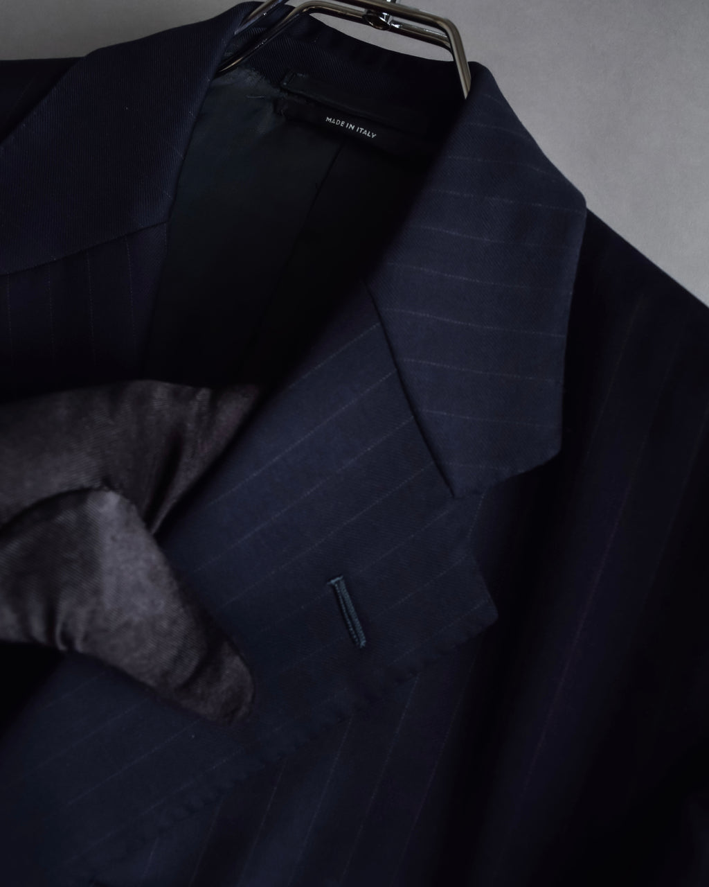 "HERMES" Pinstripe relaxed tailored jacket