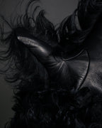 "BOTTEGA VENETA" Long-haired fur design leather gloves