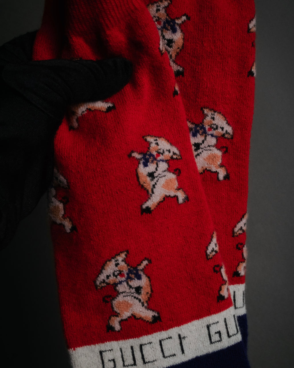 “GUCCI” 19SS Three little pigs jacquard socks