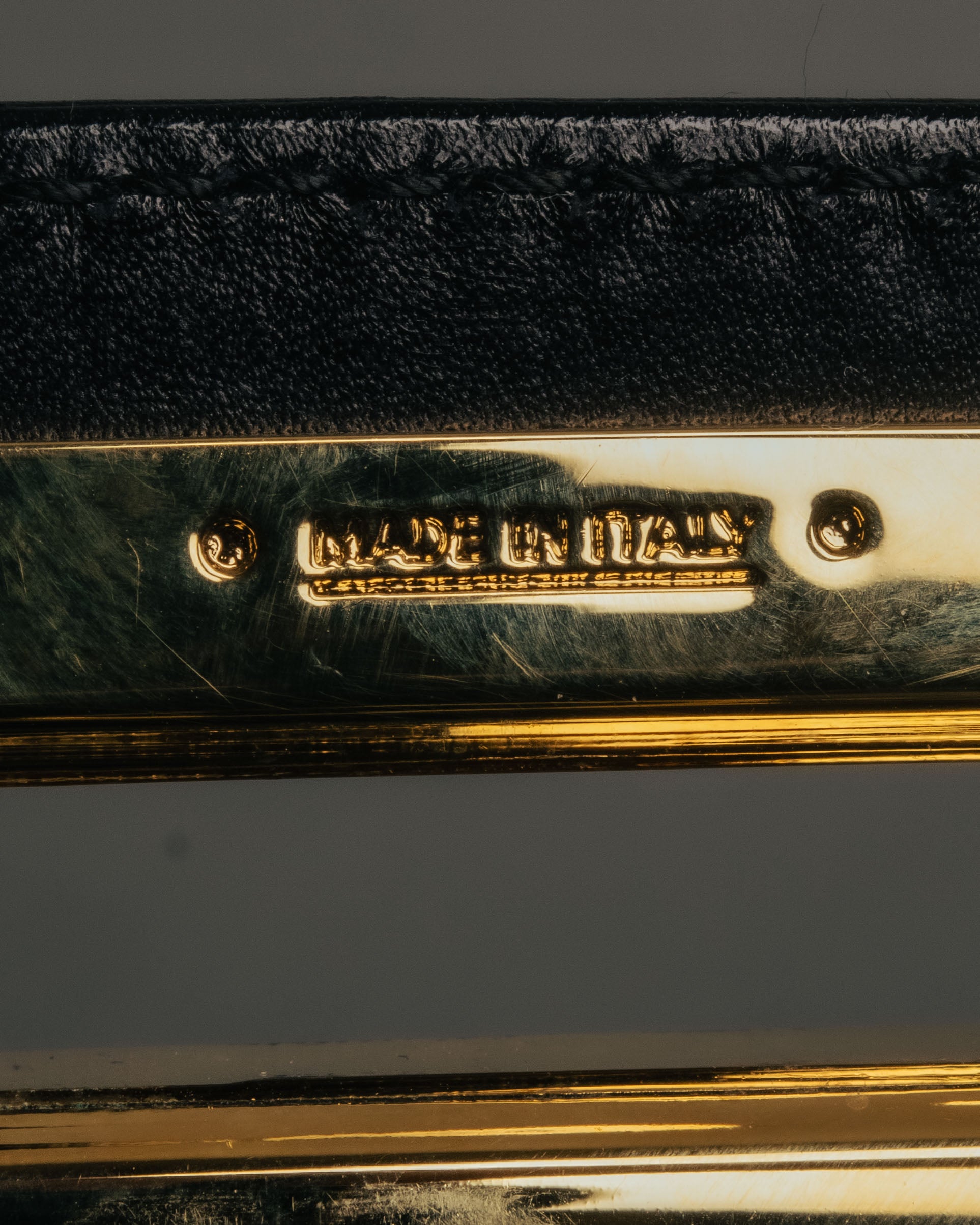 “Salvatore Ferragamo” 90’s-00’s Gancini top handle box calf bag