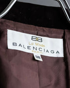 "BALENCIAGA" Velvet beautiful shaped tailored jacket
