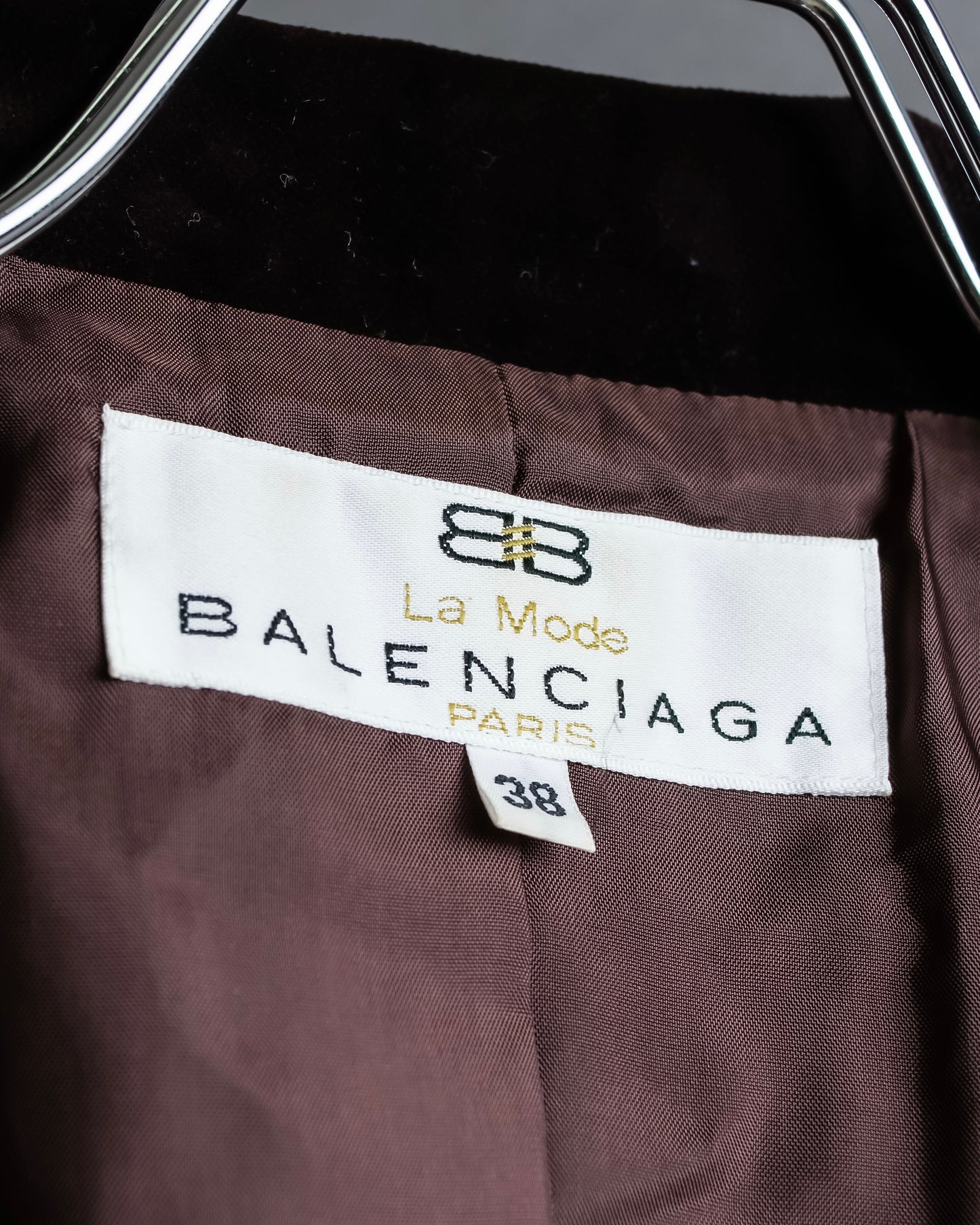 "BALENCIAGA" Velvet beautiful shaped tailored jacket