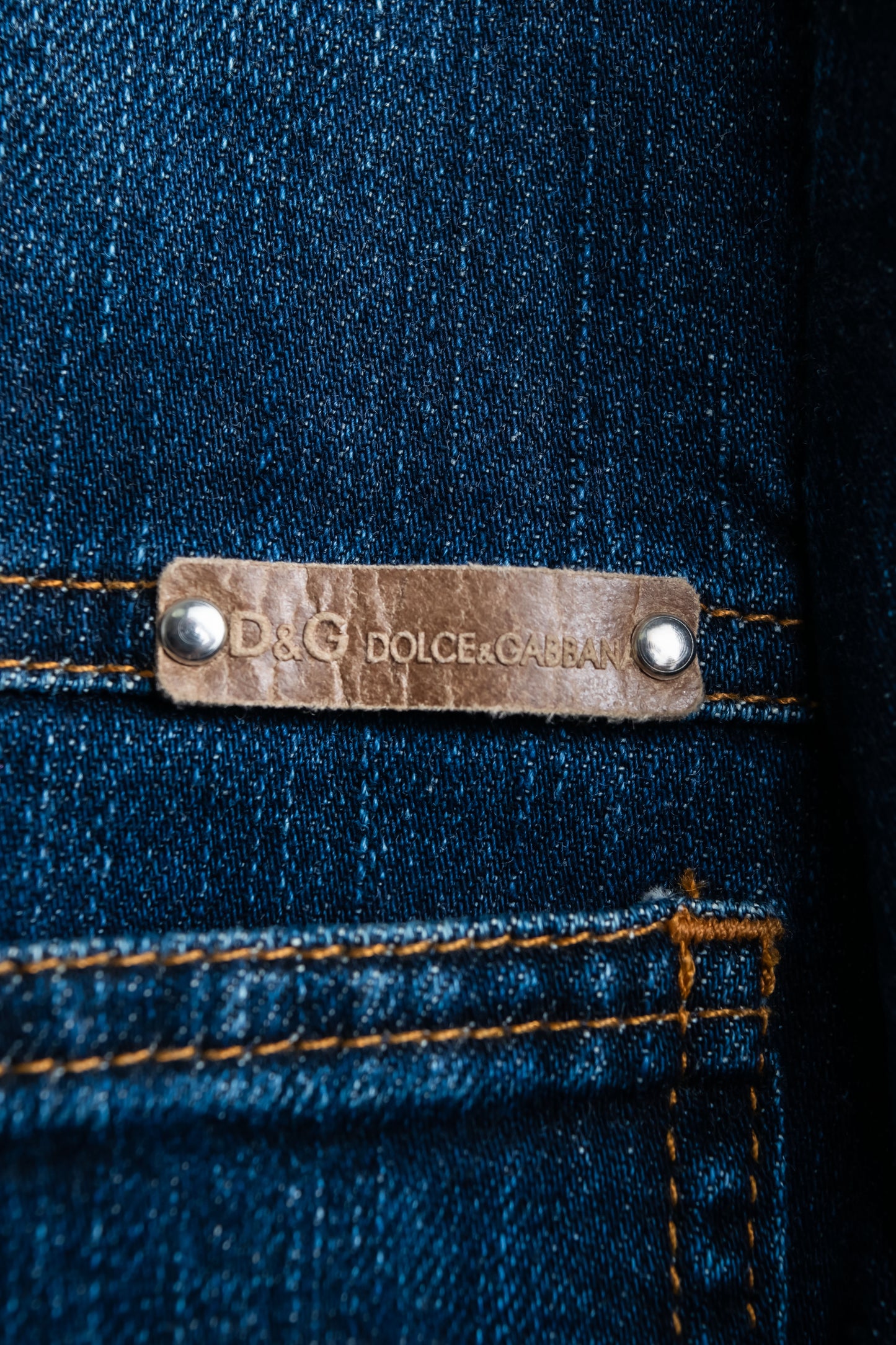 “D&G” Logo embroidery short denim jacket