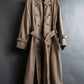 "BURBERRY" Military detail belted maxi length trench coat