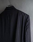 "Dolce & Gabbana" Pinstripe vertical lines emphasized tailored jacket