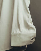 "GUCCI" 10's-20's Minimal ivory dress shirt