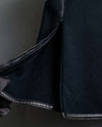 "GUCCI" Leather piping design box sleeve T-shirt