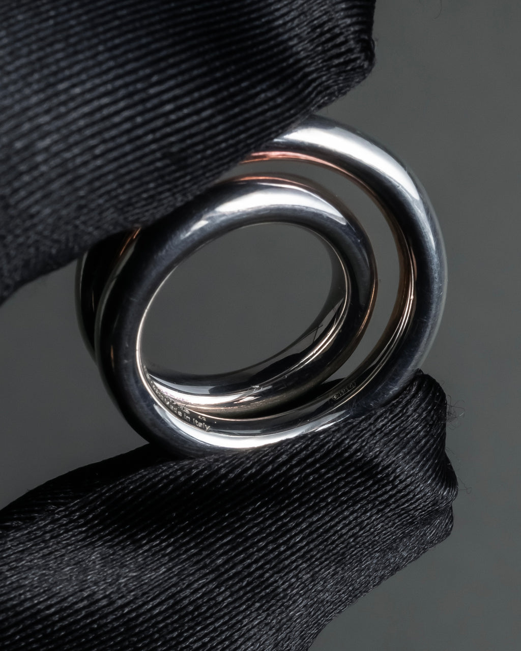 "HERMES" Vertige polished silver 925 ring