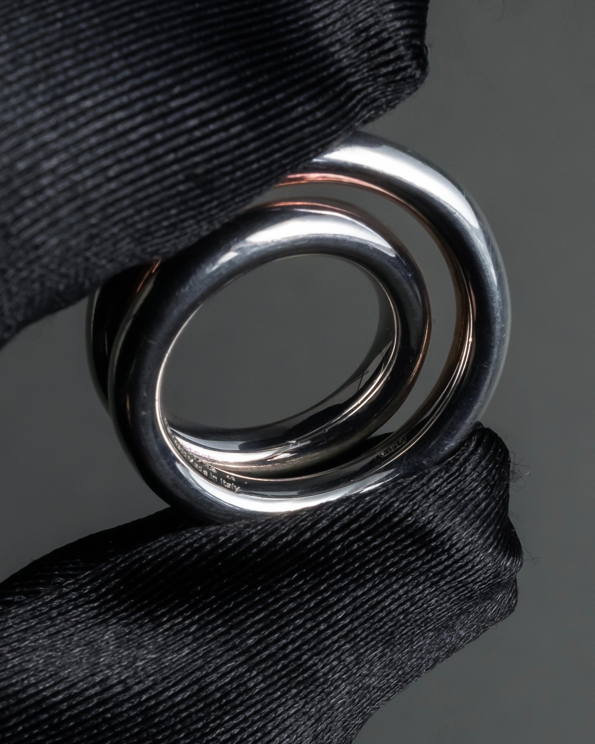 "HERMES" Vertige polished silver 925 ring