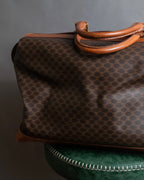 "CELINE" Macadam pattern leather combination boston bag