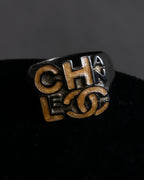 "CHANEL" Typography logo design round ring
