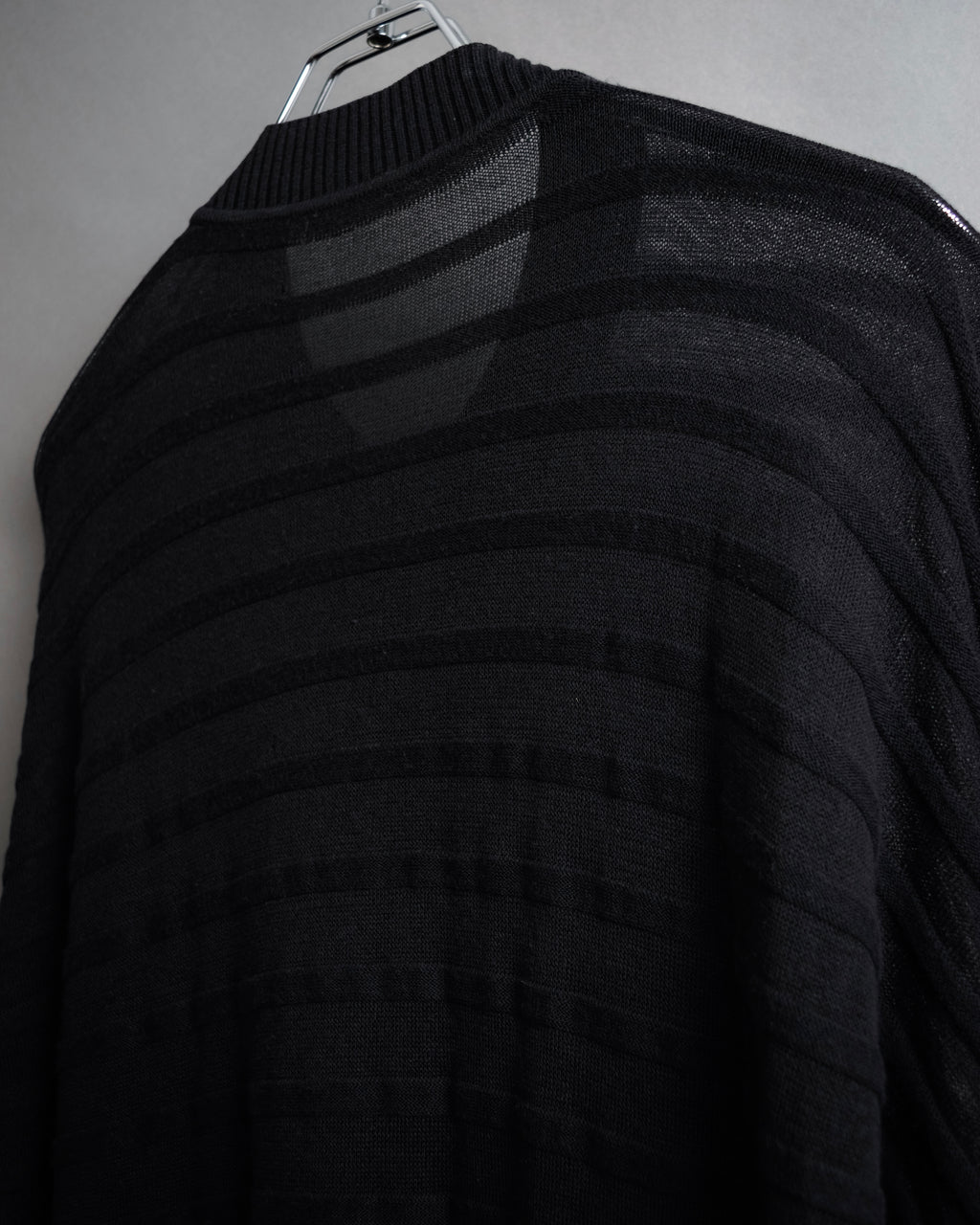 “Maison Martin Margiela” 2000’s Sheer shadow stripe long cardigan
