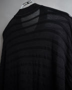 “Maison Martin Margiela” 2000’s Sheer shadow stripe long cardigan