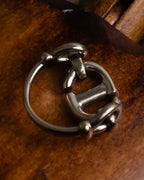 "Christian Dior" CD logo motif silver ring