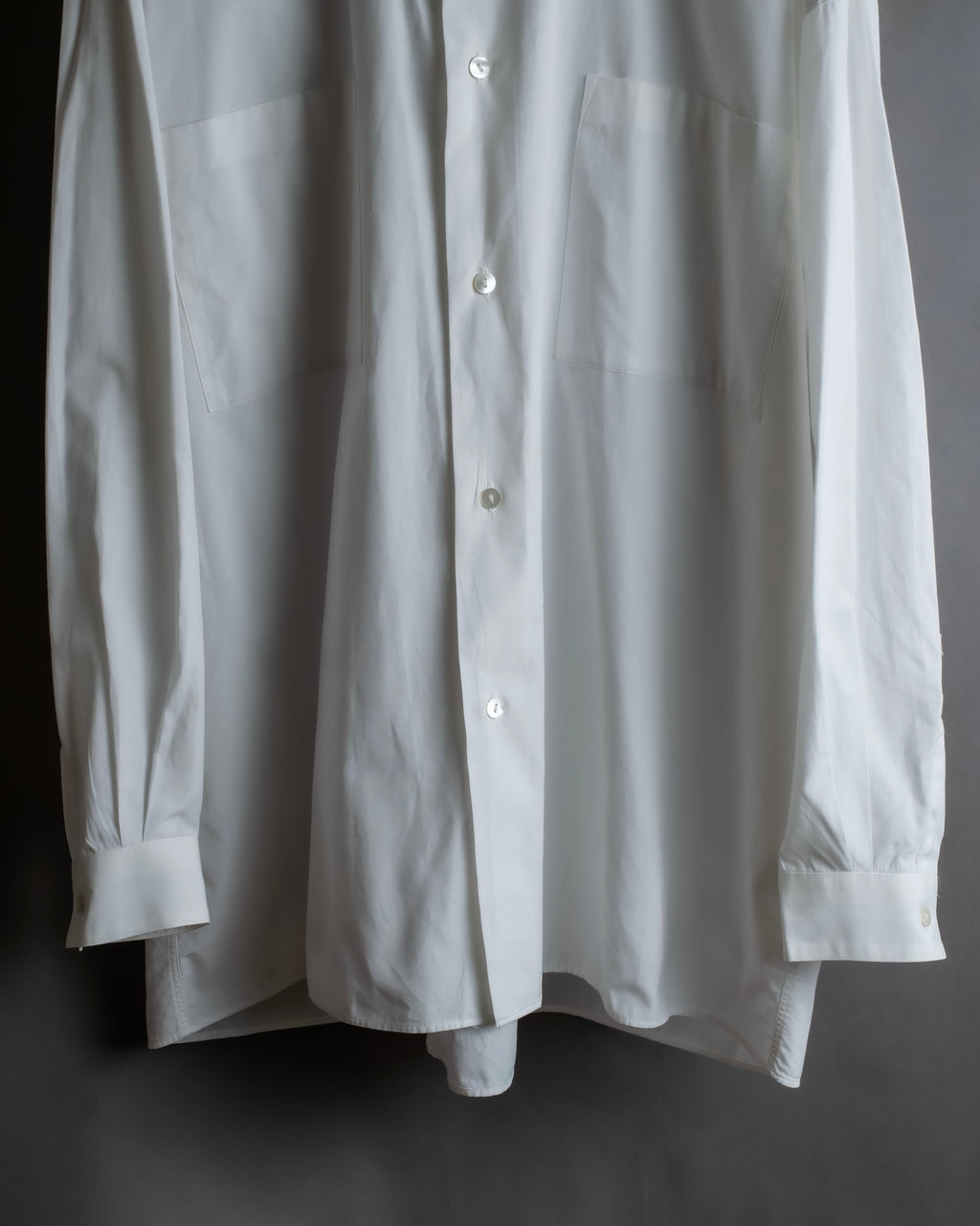 "JEAN PAUL GAULTIER" Cotton poplin stand-collar white shirt
