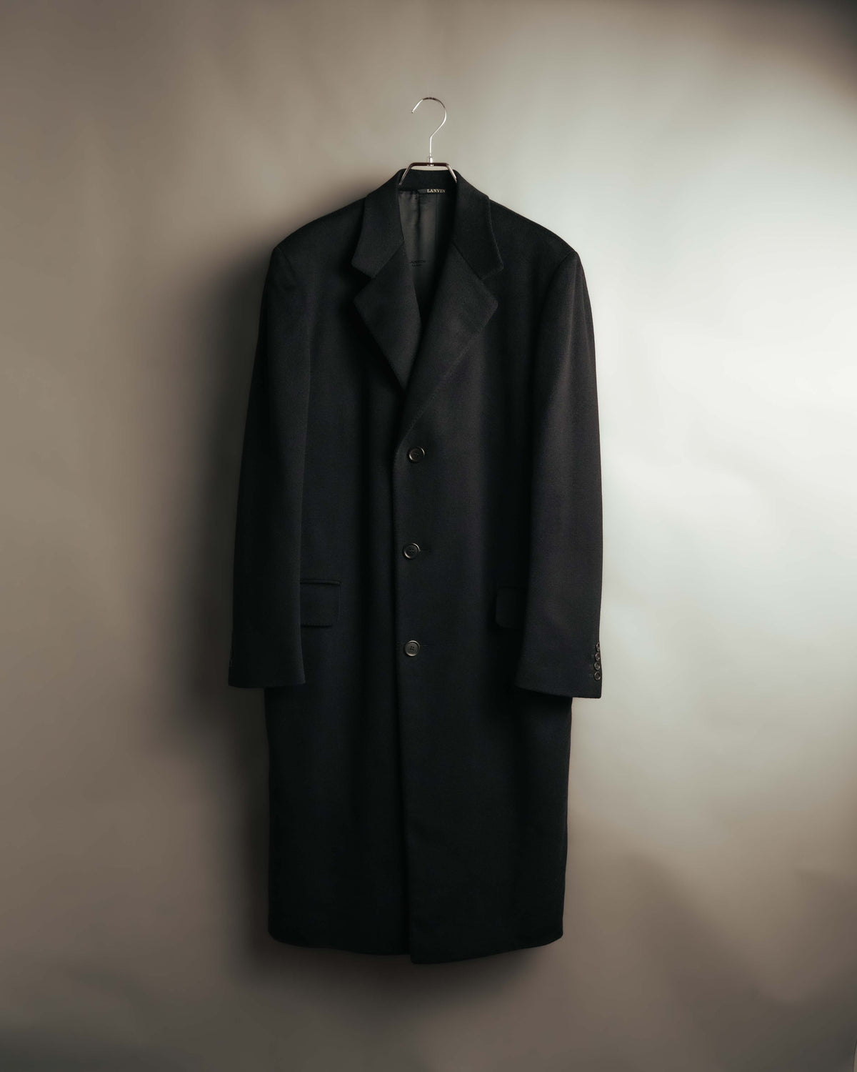 "LANVIN" 90's Classically tailored cashmere overcoat