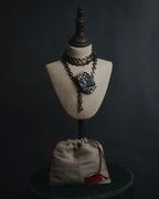 "VALENTINO GARAVANI" 2010’s dark romantic statement necklace＆belt