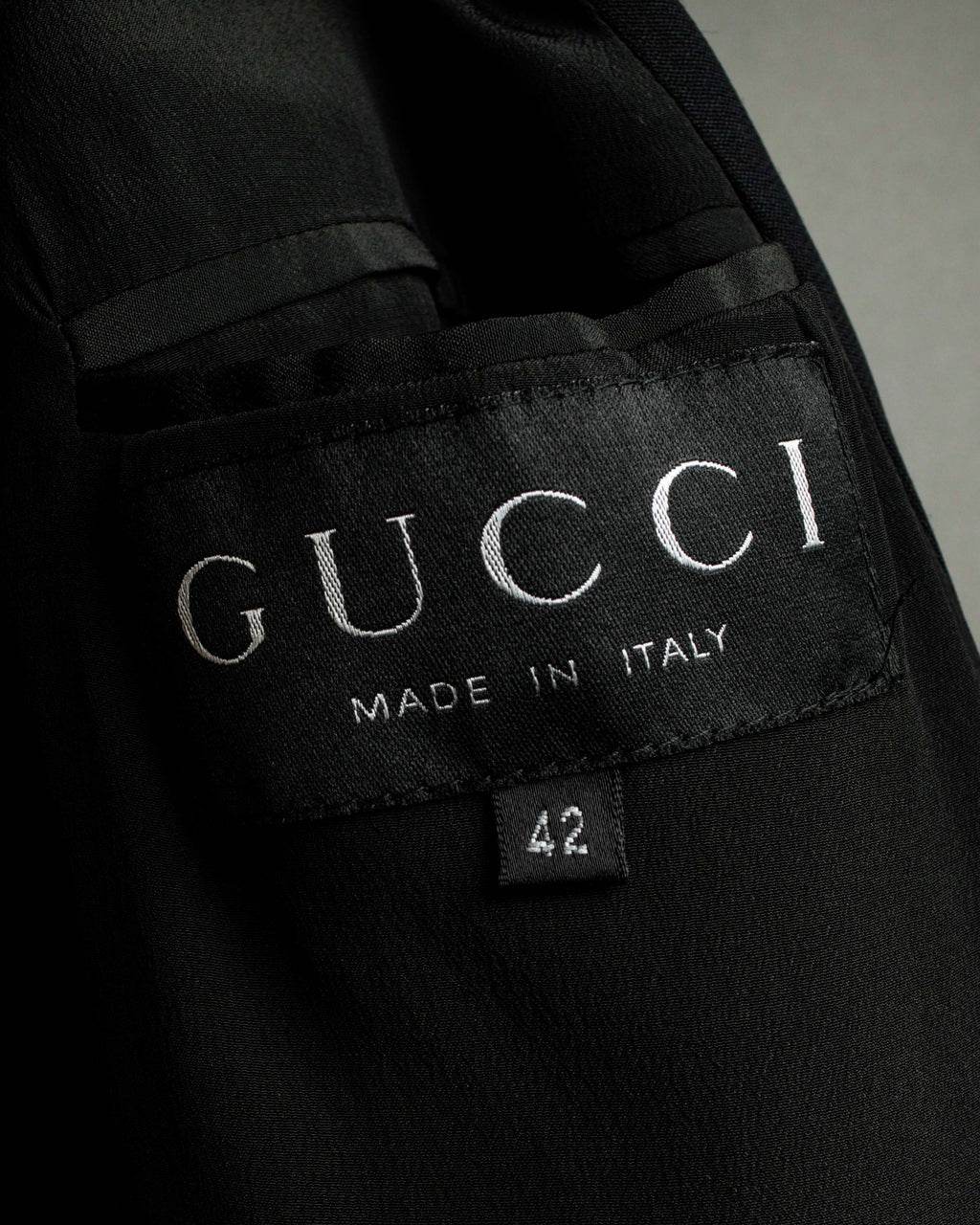 "GUCCI" Three-dimensional lapel design draped tailored jacket