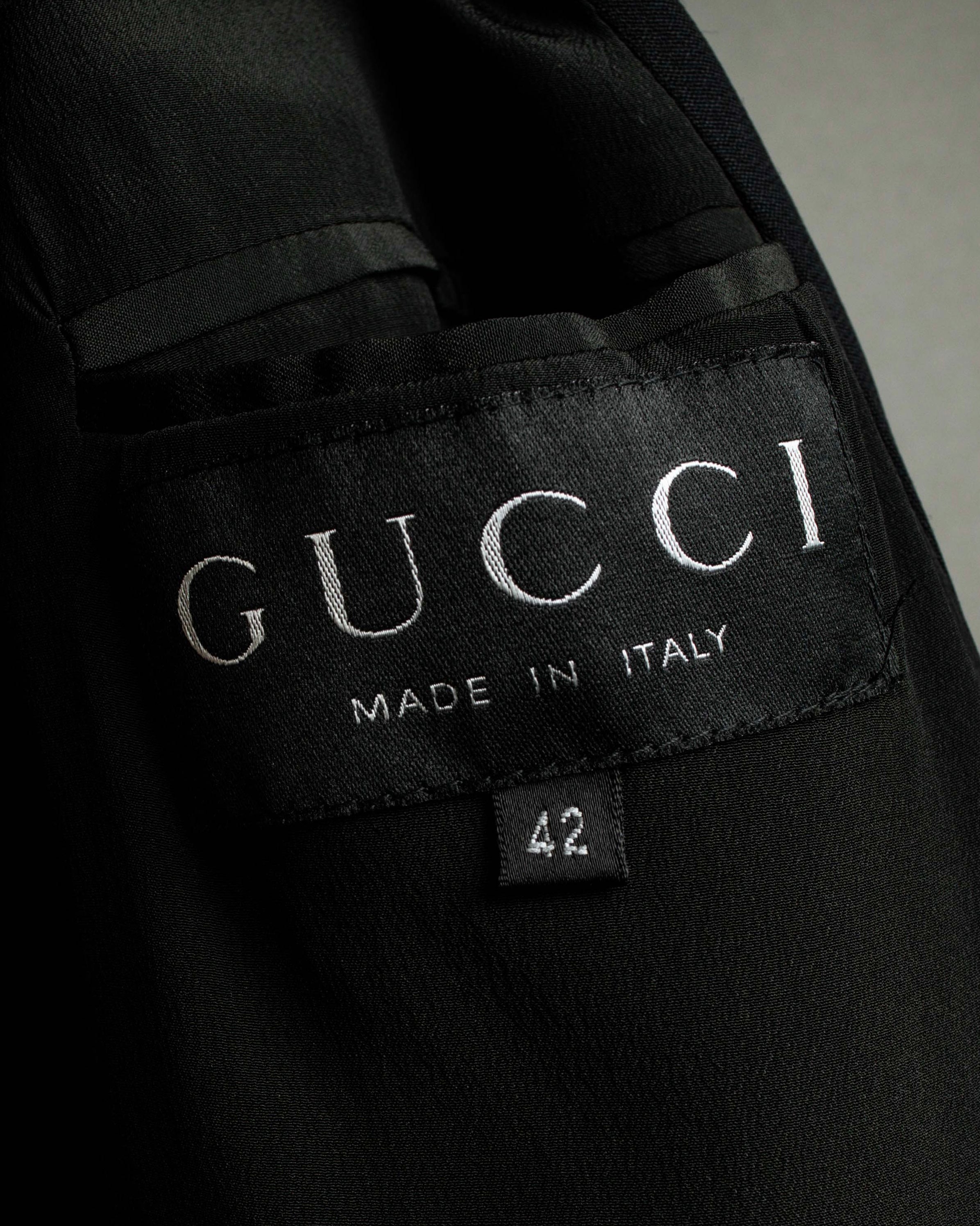 "GUCCI" Three-dimensional lapel design draped tailored jacket