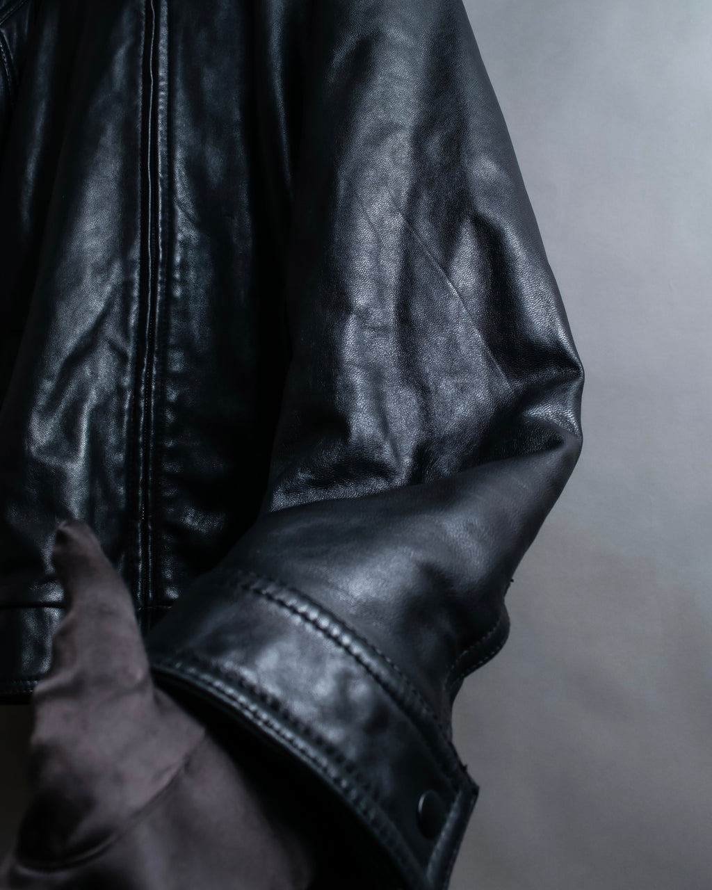 "M. JULIAN" High quality leather single riders blouson