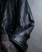 "M. JULIAN" High quality leather single riders blouson