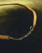 "Christian Dior" Gold tone braided knot costume jewelry necklace