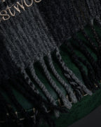 "Vivienne Westwood" Multi-layered check pattern fringe design muffler