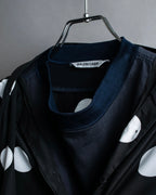 "BALENCIAGA" Polka dot flying squirrel silhouette bow tie dress