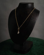 "Christian Dior" 00’s crystal pave cd drop necklace and earrings set