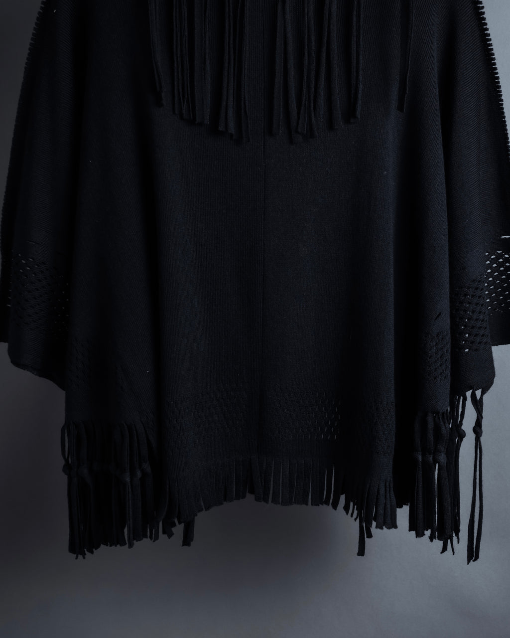 "ISSEY MIYAKE" 01AWRough knit fringe design cardigan