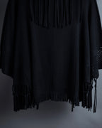"ISSEY MIYAKE" 01AWRough knit fringe design cardigan