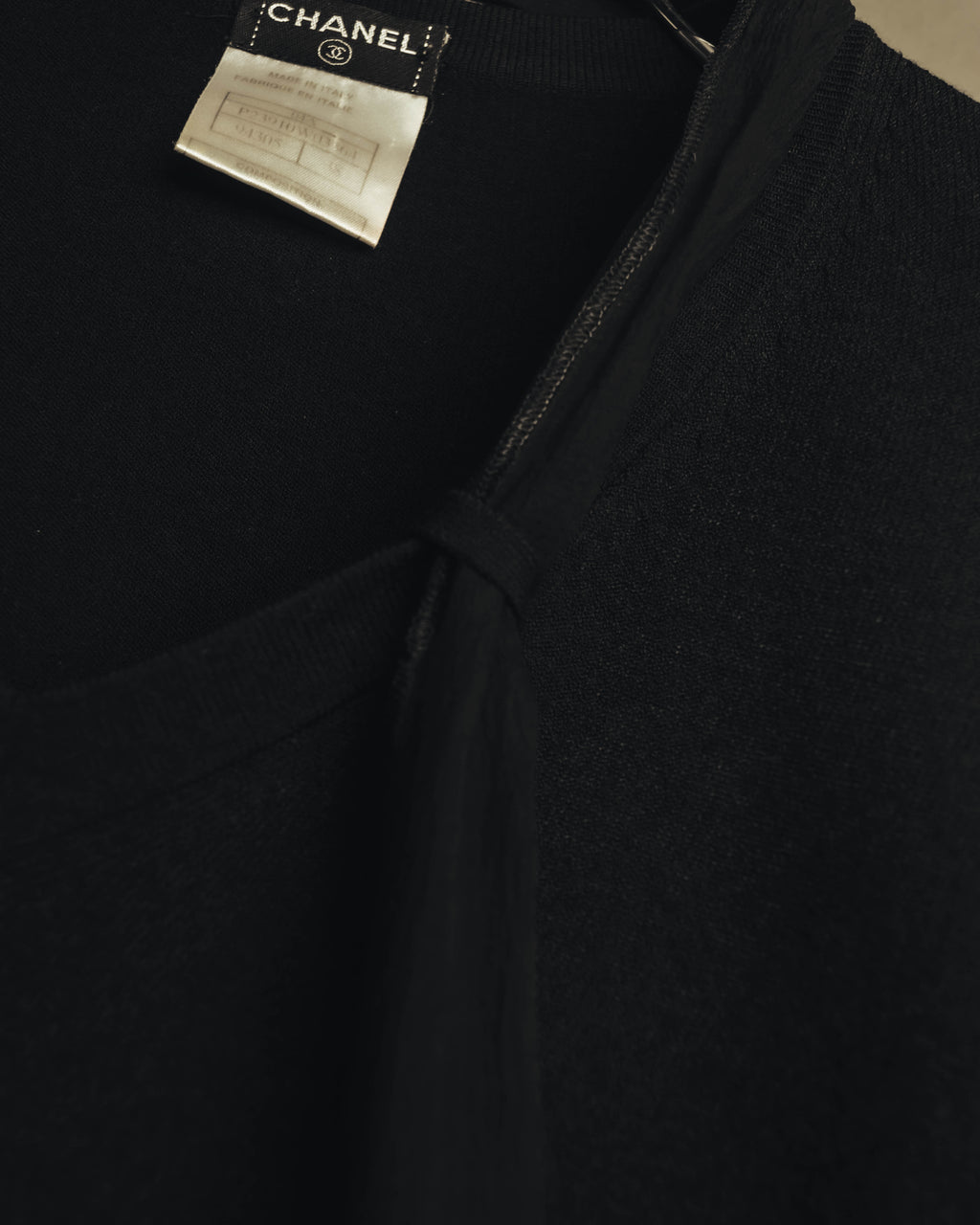 -SPECIAL- "CHANEL" 04AW Sheer bow-tie knit top