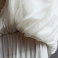 "GIANFRANCO FERRE" Frilled organza pannier docking design pleated dress