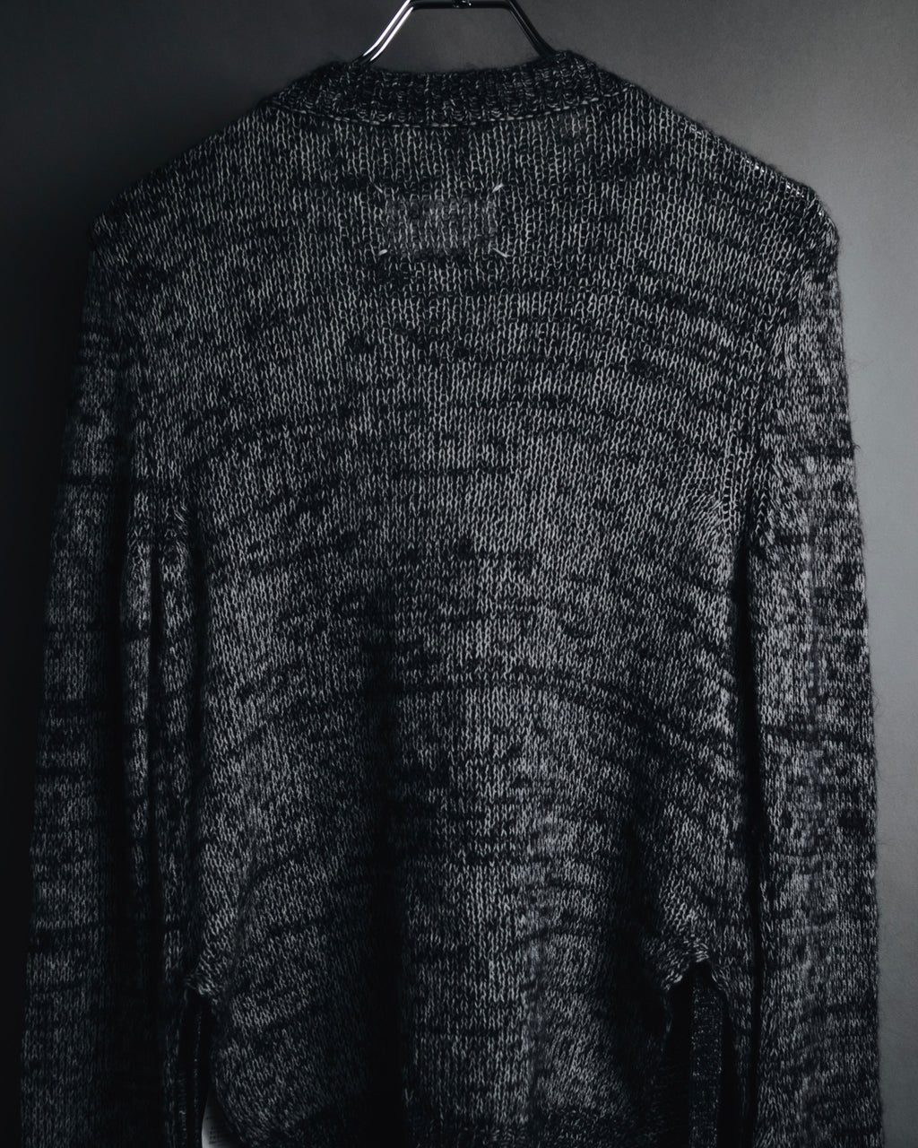 "Maison Martin Margiela" 2011AW deconstructed melange mohair wool cardigan