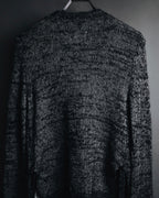 "Maison Martin Margiela" 2011AW deconstructed melange mohair wool cardigan