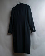 "HERMES" Ribbon scarf detail shaped coat