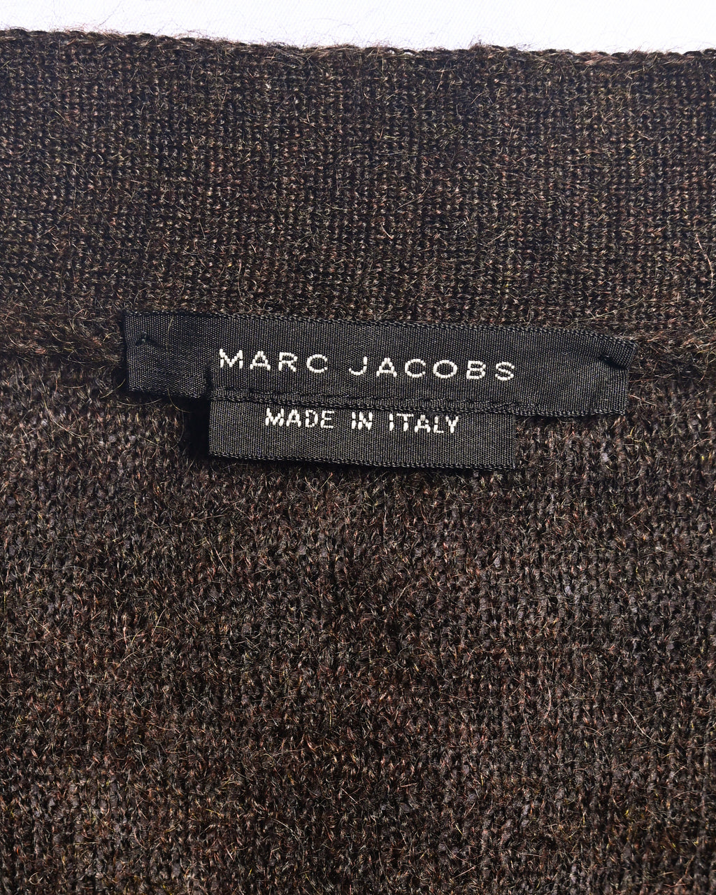 MARK JACOBS/ Mohair Blend Block Bicolor Knit Cardigan Brown × Dark Green