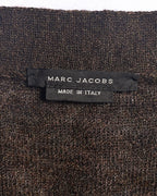 MARK JACOBS/ Mohair Blend Block Bicolor Knit Cardigan Brown × Dark Green
