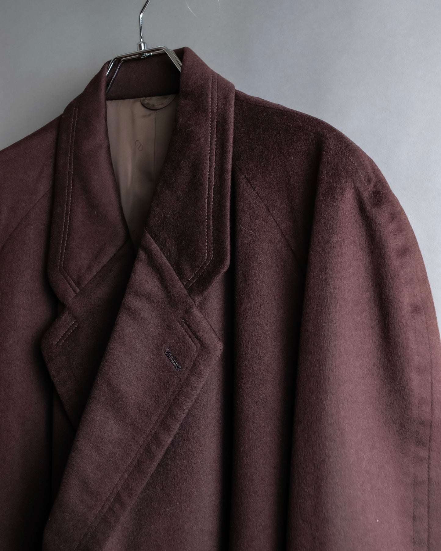 "CHRISTIAN DIOR MONSIEUR" 100% cashmere oversized chesterfield coat