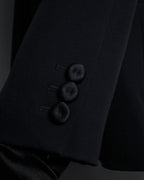 “MOSCHINO” Satin lapel double-breasted tuxedo jacket