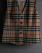 "BURBERRYS" Nova check pattern wool vest