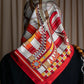 "HERMES" Carre 90 volt et pirouette silk scarf